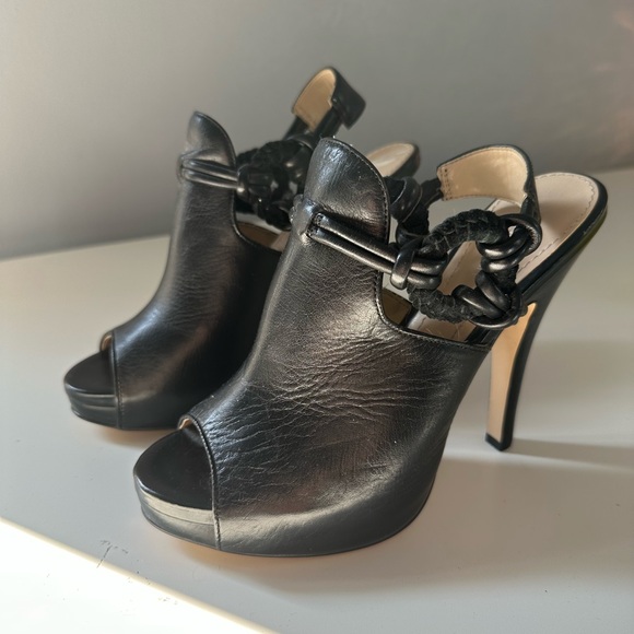 Calvin Klein Black Peep-toe High Heel Juliana 6.5 - Picture 7 of 8